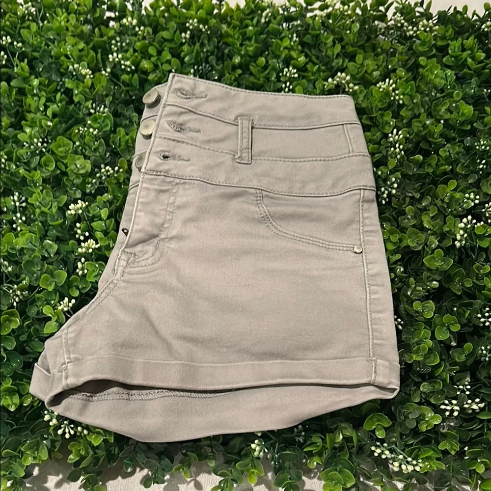 Refuge Gray High Waist Shorts Versatile Style